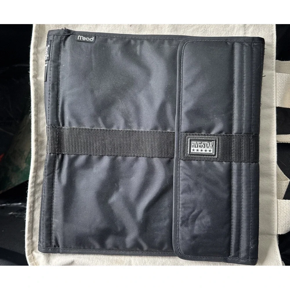 Five Star Mead First Gear Zipper Binder Black 1991 Vintage Dark Academia School